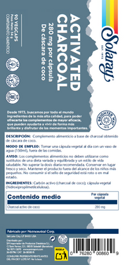 CHARCOAL ACTIVATED - 90 CAPSULAS