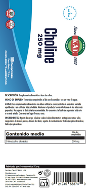 CHOLINE - 100 COMPRIMIDOS