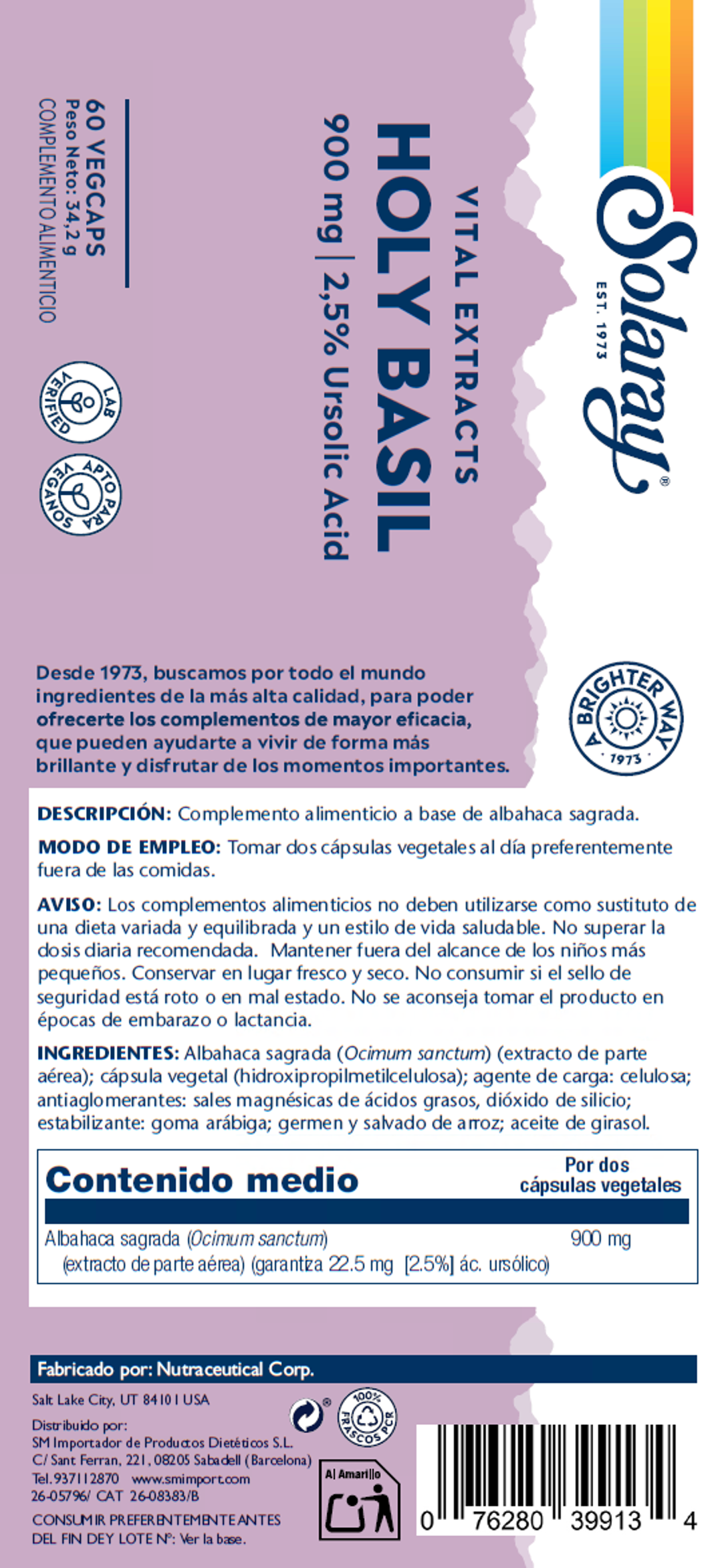 HOLLY BASIL - 60 VEGCAPS