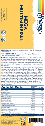 MEGA MULTIMINERAL - 120 VEGCAPS