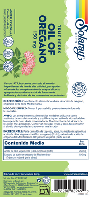 OIL OF OREGAN - 60 PERLAS