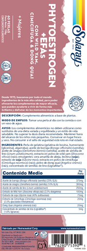 PHYTOESTROGEN +EFAs - 60 PERLAS