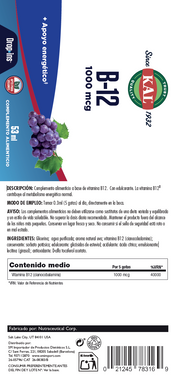 VITAMINA B-12 (VEGETARIAN) - 59 ML