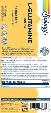 L- GLUTAMINE - 50 VEGCAPS