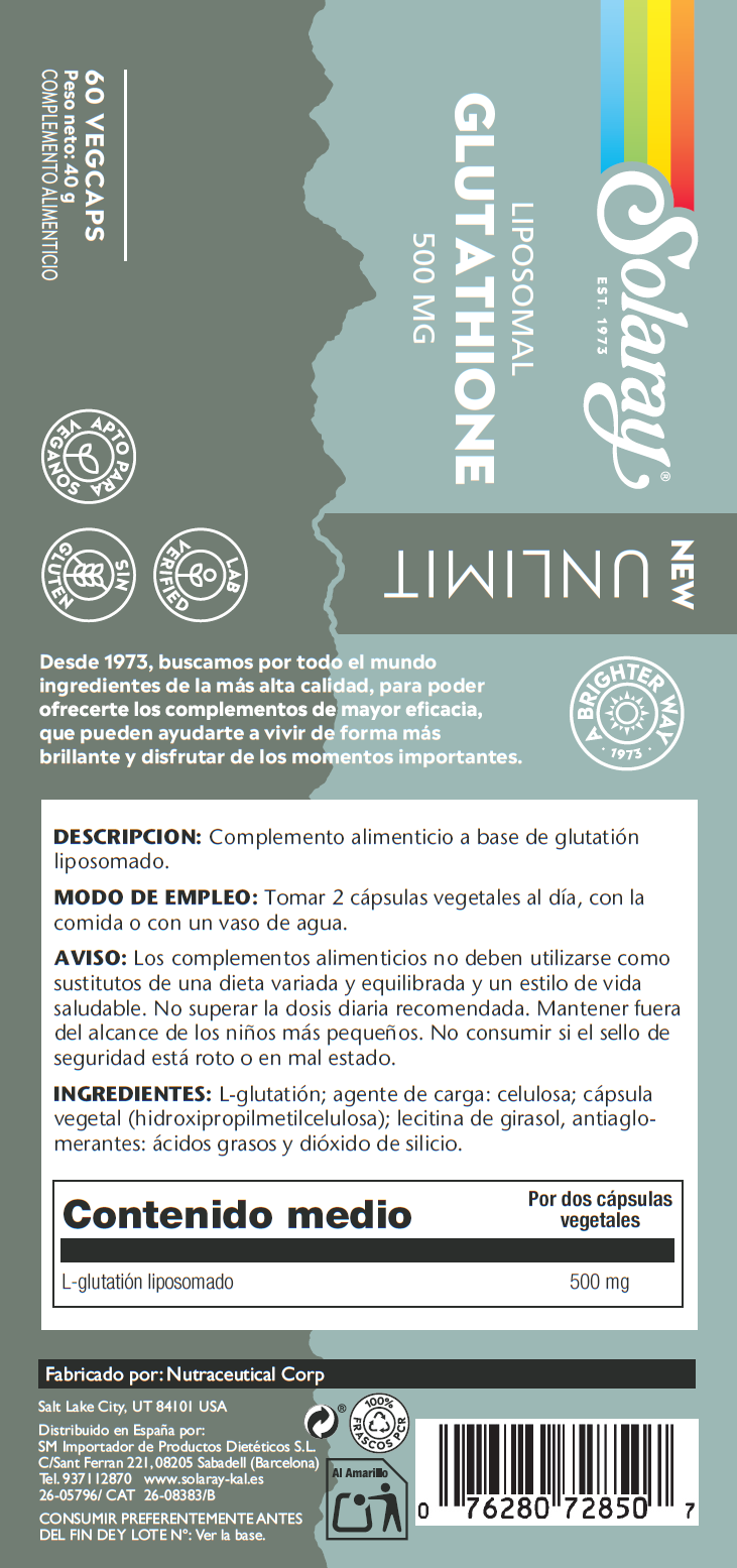 GLUTATHIONE LIPOSOMAL UNLIMIT 500 MG. - 60 VEGCAPS