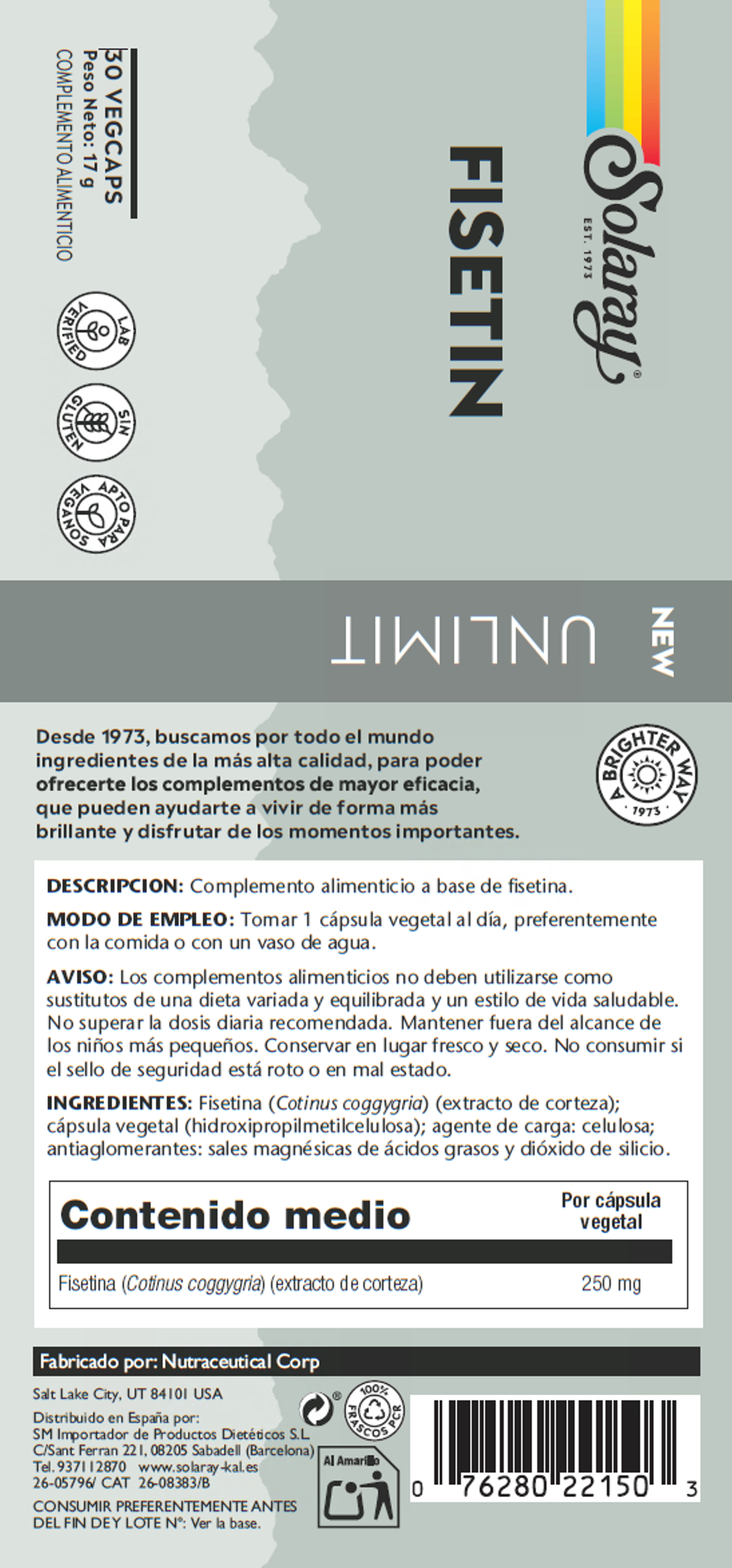 FISETIN - 30 VEGCAPS