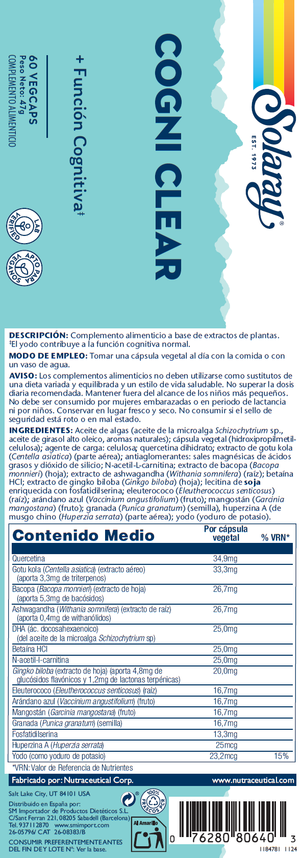 COGNI CLEAR - 60 VEGCAPS