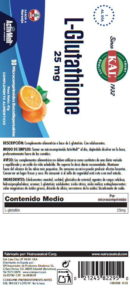 L-GLUTATION 25MG - 90COMPRIMIDOS SUBLINGUALES SABOR NARANJA