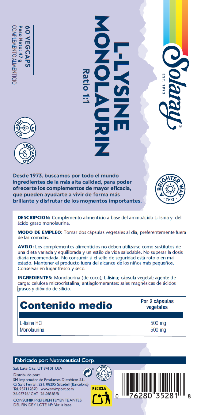 L-LYSINE & MONOLAURIN - 60 VEGCAPS
